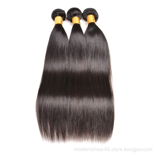 8a Grade Unprocessed Peruvian Virgin Straight Hair 3 Bundles with Closure Straight Hair Extensions For Black Women